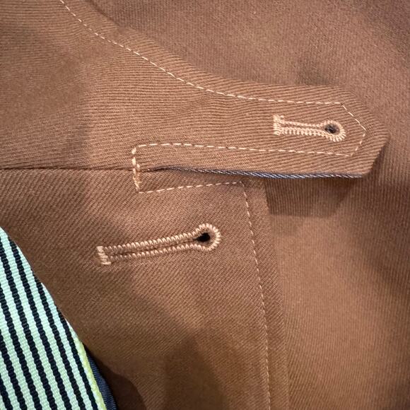 Descendant of Thieves Brown Wool Blend Blazer L Limited 247 Gold Buttons - Picture 10 of 14